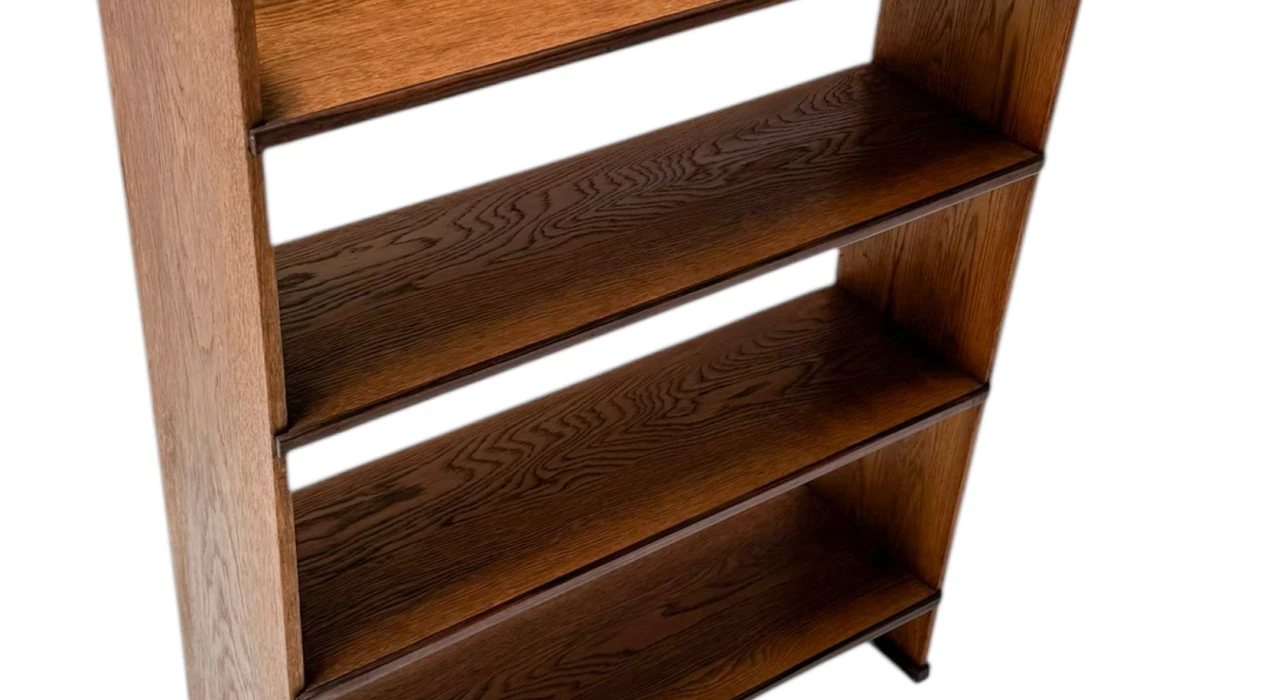 Art Deco Modernist Open Bookcase by P.E.L. Izeren for De Genneper Molen, 1920s